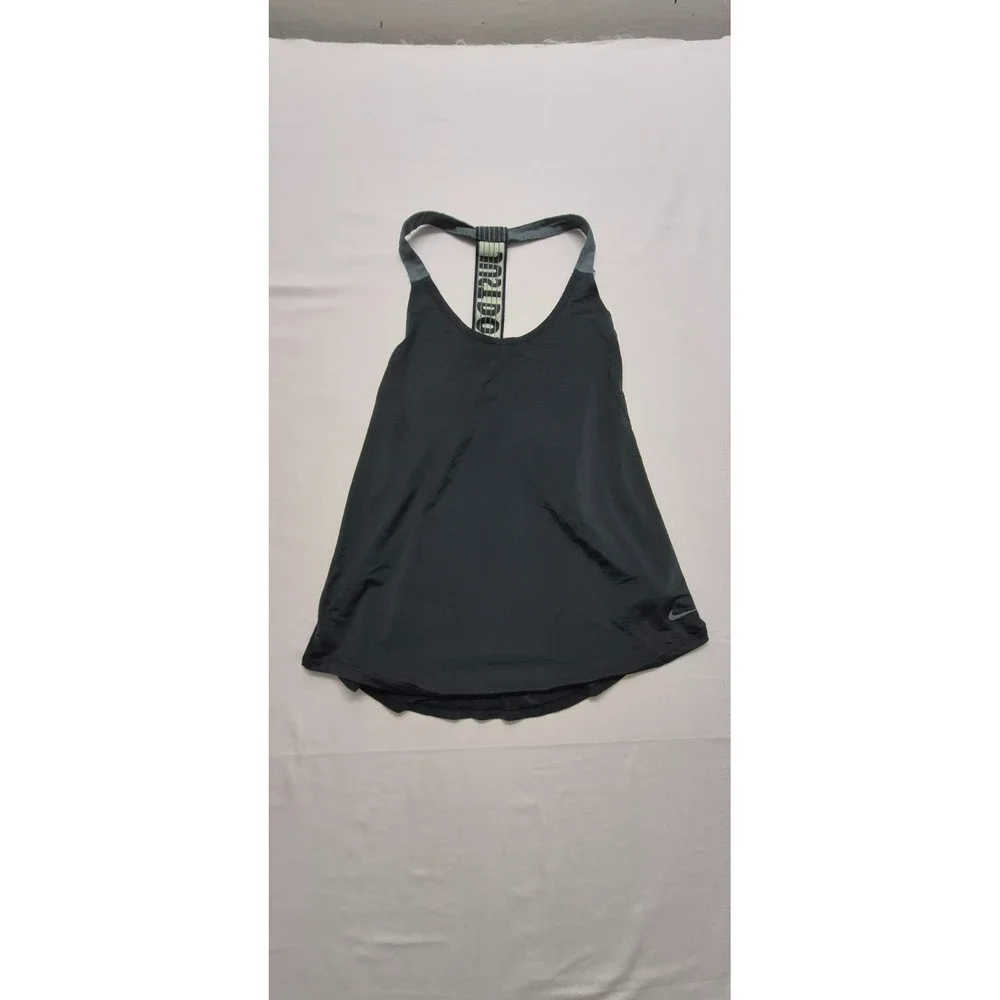 Nike women's green exercise racing back top 